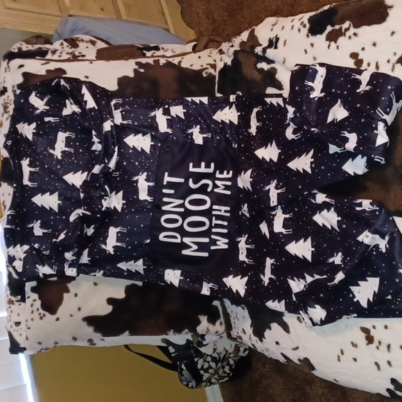 PAJAMAS FOR CHRISTMAS, BLACK AND WHITE AND GRAY. SIZE MEDIUM. - Picture 5 of 6